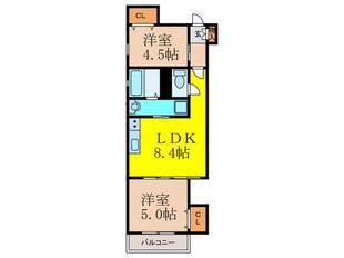 仮）クリエオーレ一津屋Ⅰの物件間取画像